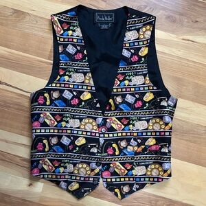 Vintage Nicole Miller 1-800-Collect, GOOD NEWS Telephone Novelty Vest, Large